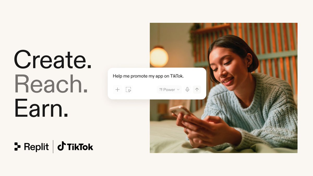 You create it. Help your next users discover it. TikTok Ads MCP is now available in Replit, bringing advertising workflows into the workspace where you create. Connect your TikTok Ads account and try it: 📷