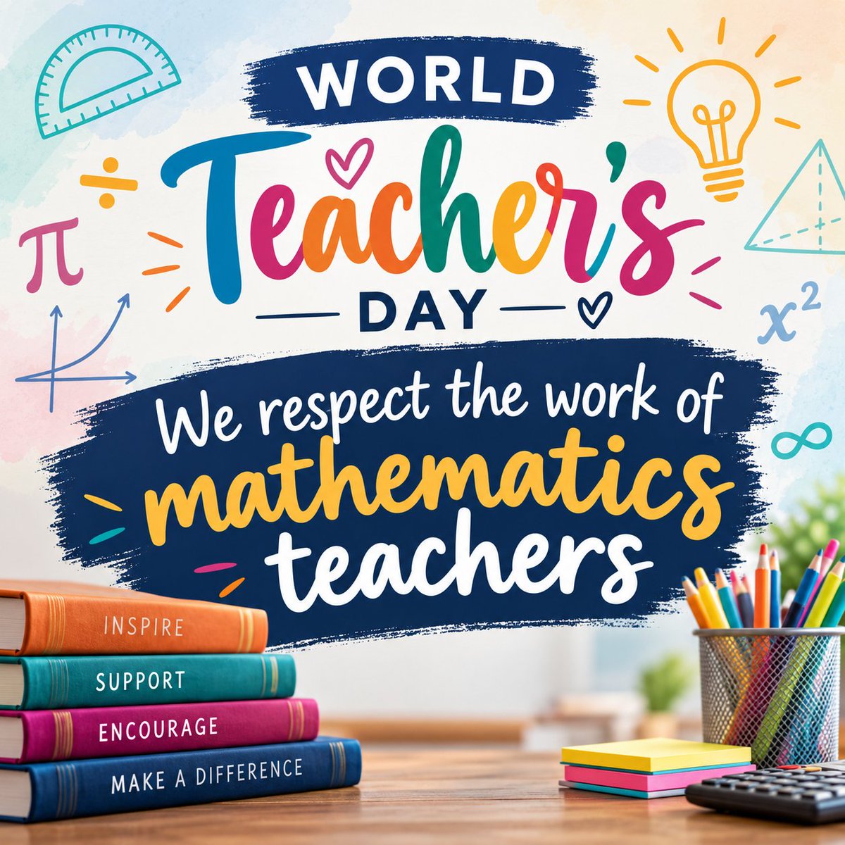 CAMT_TX's tweet photo. Teaching is hard work! We RESPECT all mathematics teachers; we know how hard they work every single day.  Thank you! #CAMT27 #maths #teachers https://t.co/imF0chl1h8