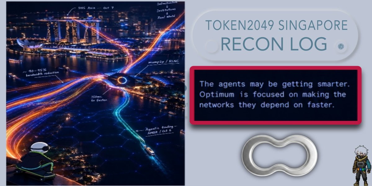 OnlyOneYikes's tweet photo. |@get_optimum is heading into TOKEN2049 Singapore with a focus that goes beyond simply showing up at another major crypto event.

The team’s Singapore schedule is centered around agentic trading, AI and financial infrastructure. https://t.co/vyCfObvUwZ