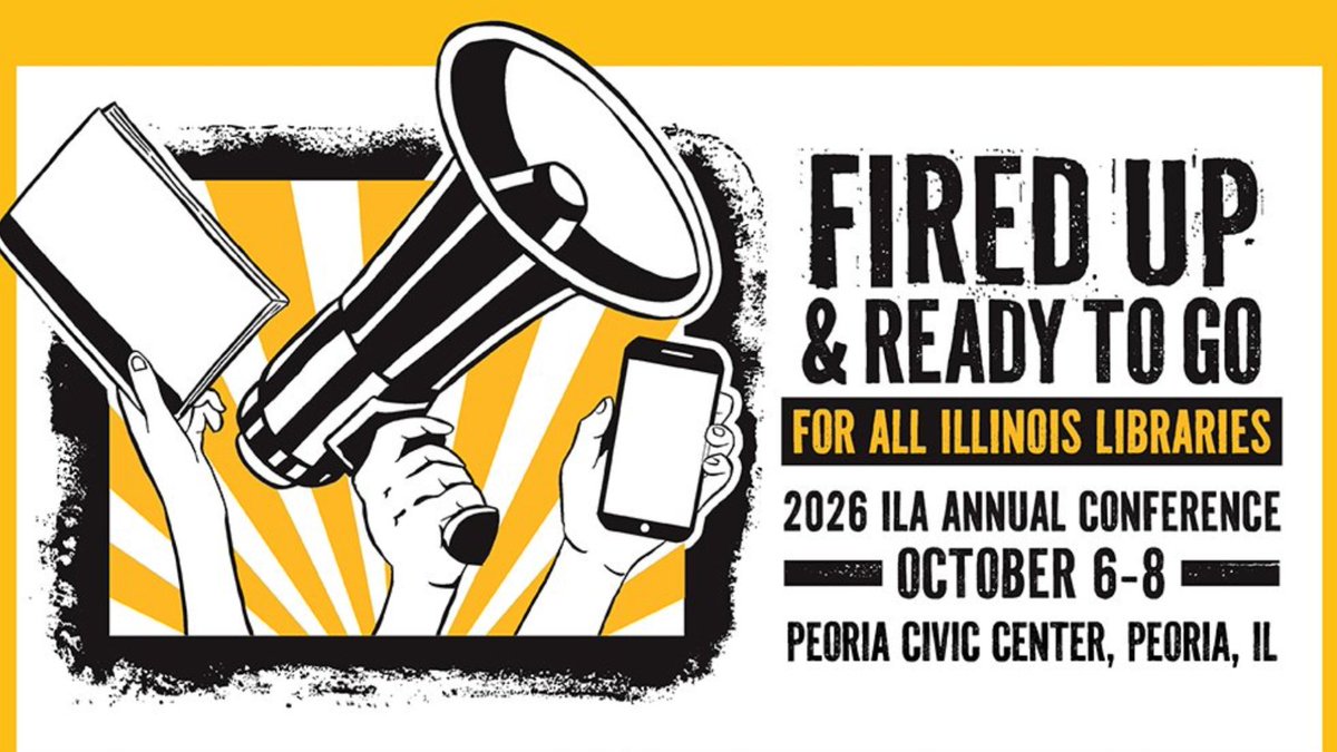 iSchoolUI's tweet photo. Attending the Illinois Library Association (ILA) annual conference in Peoria? Drop by the iSchool booth (#523) on Wednesday, Oct. 7, from 12-5 p.m. and Thursday, Oct. 8, from 9 a.m.-2 p.m. See you there! https://t.co/o2RPTYdhpc