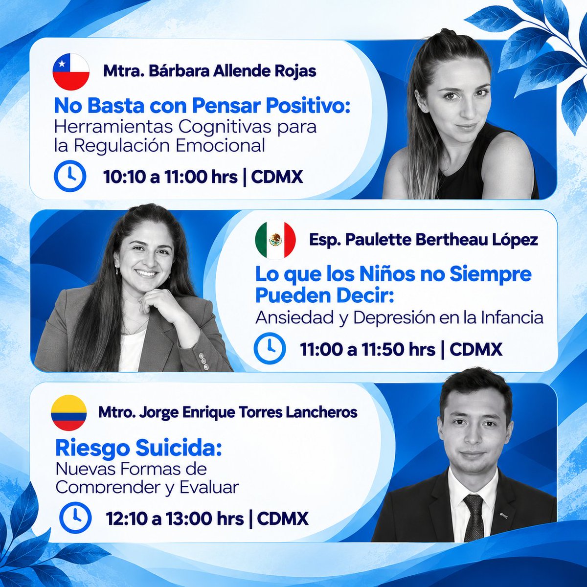 SSimesa17496's tweet photo. 🧠 Regulación emocional
👧 Ansiedad y depresión en la infancia
🤝 Apego, conflicto y psicoterapia de pareja
💙 Riesgo suicida: comprensión y evaluación
🫂 Acompañamiento en los procesos terapéuticos https://t.co/L3X154wxiW