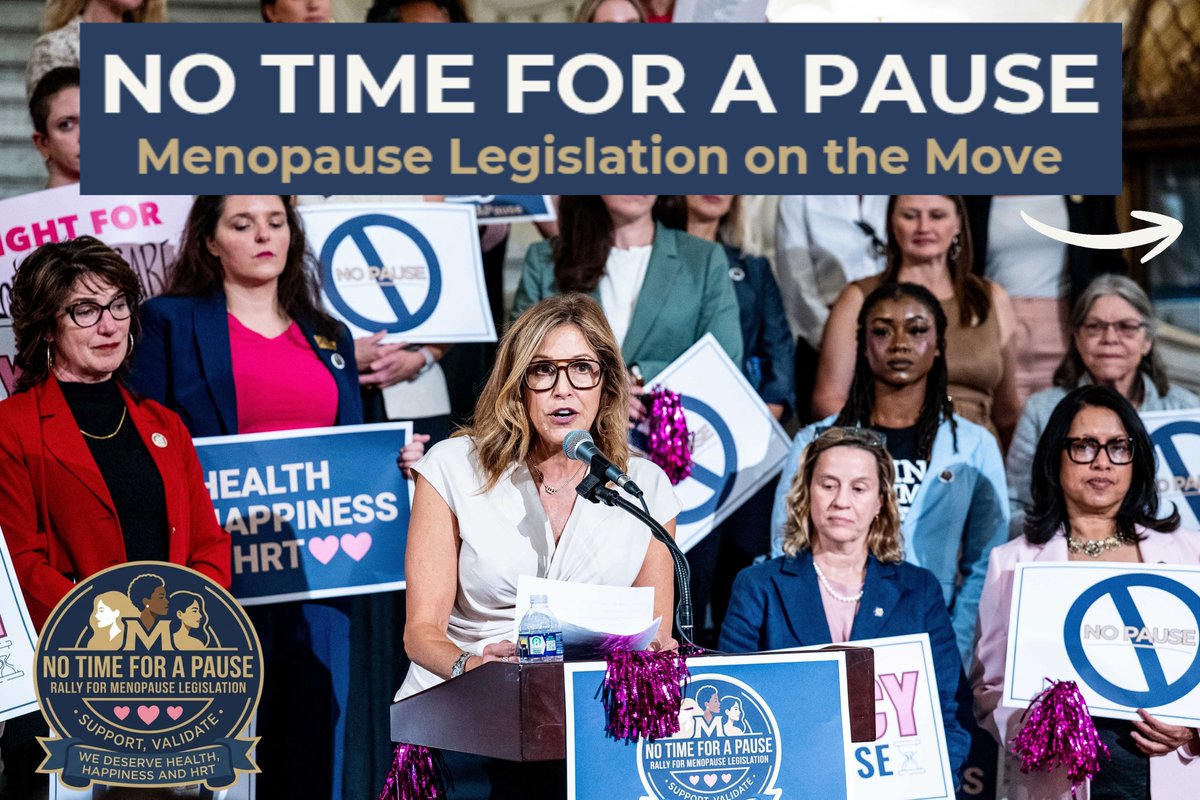 RepShusterman's tweet photo. Menopause legislation is on the move in the #PAHouse! My friends and colleagues, @replizhanbidge and @morgan_cephas have some important pieces of menopause legislation from the #NoTimeForAPause package on this move this week. Keep an eye out to see how these bills progress! 👀 https://t.co/1LMlB7mhIA