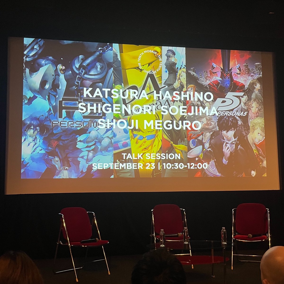 Genki_JPN's tweet photo. Persona 30th anniversary @SailToArchipel talk points from Katsura Hashino, Shigernori Soejima and Shoji Meguro:

- Persona 3 was made with Atlus on the verge of bankruptcy. 
- Their backs were against the wall and they were told "This is our last game", "If it doesn't work we might not be able to develop another game"
- The starting point was "How to develop Persona to create an Atlus for a new era."
- Wanted to make a story that resonated with young people
- Soejima wasn't aware of the companies problems so didn't feel any pressure and just wanted to try to create something he has ever done before. 
- Meguro made the music with a theme of "future pop"
- Hashino was not inspired by other games or film. He was inspired by a Japanese book called "Loss of something worth dying for"
- Also inspired by a movie slogan he saw that said "Don't live a wasted life, die with passion."
- Persona 4 came out only 2 years after Persona 3
- They were not used to games making profit and they wanted to make another game soon.
- Inspiration for Persona 4 was "let's make a story about a murder case in the countryside."
- 2 years was a normal development cycle back on PS2
- After Persona 4 they wanted to make something weird. So they went straight to work on Catherine.
- Start of Persona 5 development was a struggle as Atlus was changing parent company
- They wanted to leave the high school theme and make it a game about teenagers backpacking around the world. But they returned to the highschool theme in the end.
- Meguro was inspired by Acid Jazz music and Jamiroquai for the Persona 5 soundtrack 
- Thieves were inspired by Lupin the Third
- Didn't design the games to be that long. They just end up that way.
- The don't want the younger staff to copy the Persona games that have come before, but to create something that people can enjoy at this current point in time, like a weekly magazine.

https://t.co/QQNXoQFeOr