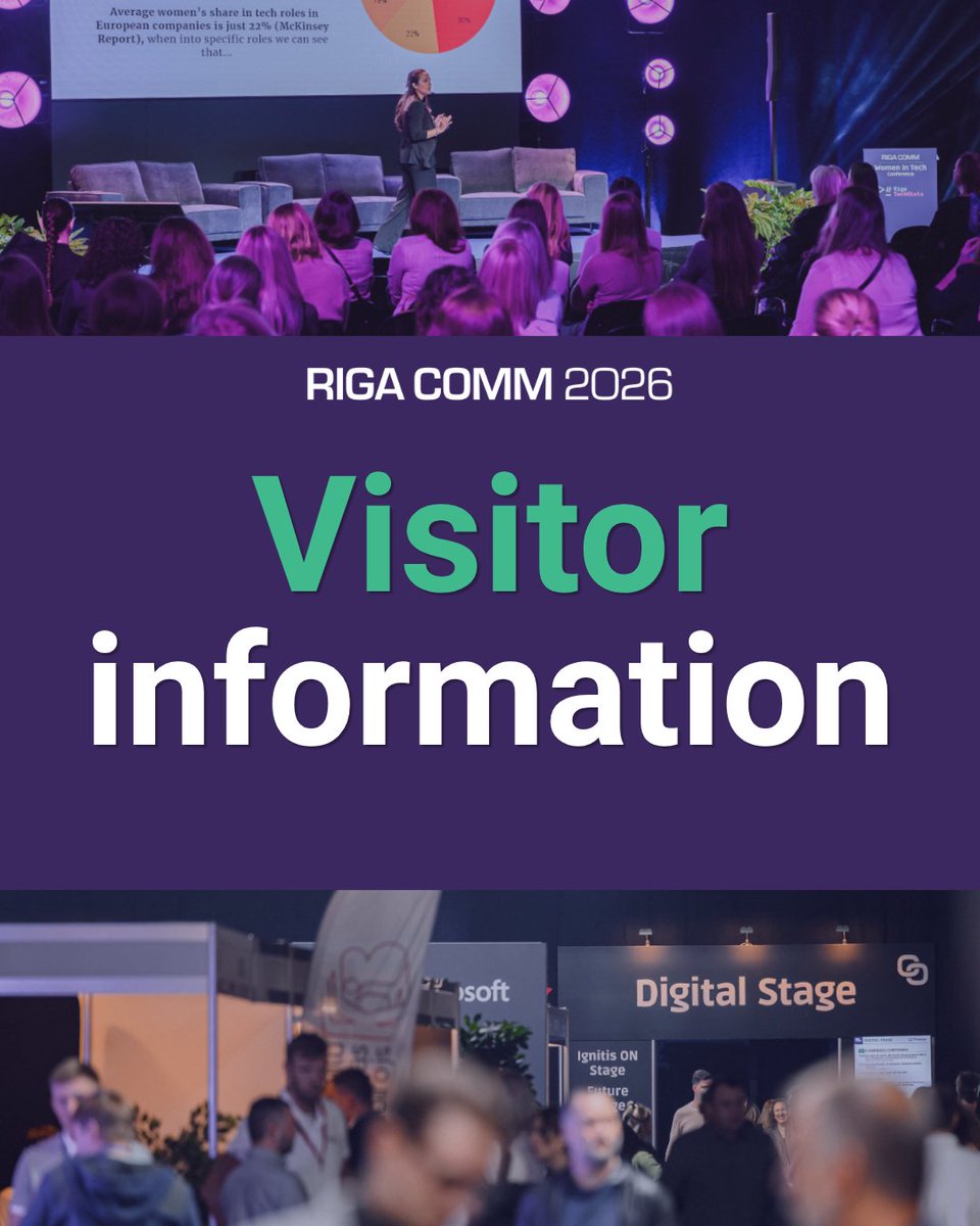RigaComm's tweet photo. If you plan to visit Riga Comm 2026, then this post will be useful for you!👇

📍 Venue: Ķīpsala International Exhibition Centre, Riga
08.10, 10:00–17:00
09.10, 10:00–16:00

📑https://t.co/a7hUozBBYj
📓https://t.co/oJCjvEtsBB

Register for the Meeting Area:https://t.co/AsjRpyGfiQ https://t.co/BW7b1D5aLq