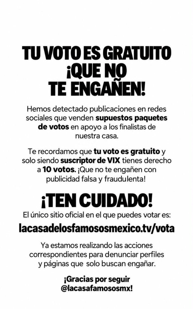 janlmor_'s tweet photo. Así que al final la advertencia fue para los que pagaban en Vix, para votar por sus favoritos en LA CASA DEL FRAUDE 🤐

Pidan reembolso como cobro desconocido y NO vuelvan a ver esta basura. https://t.co/8FXebJvjTK