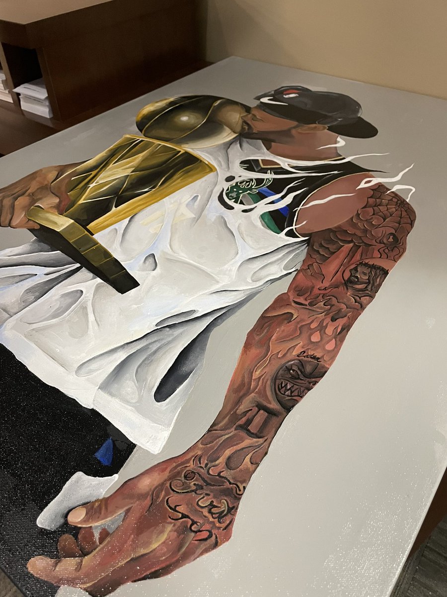 M1CVH's tweet photo. I guess I finally have permission to post. Tribute to P.J. Tucker
‘2024 Acrylic on Canvas https://t.co/k6cIyKoqlw