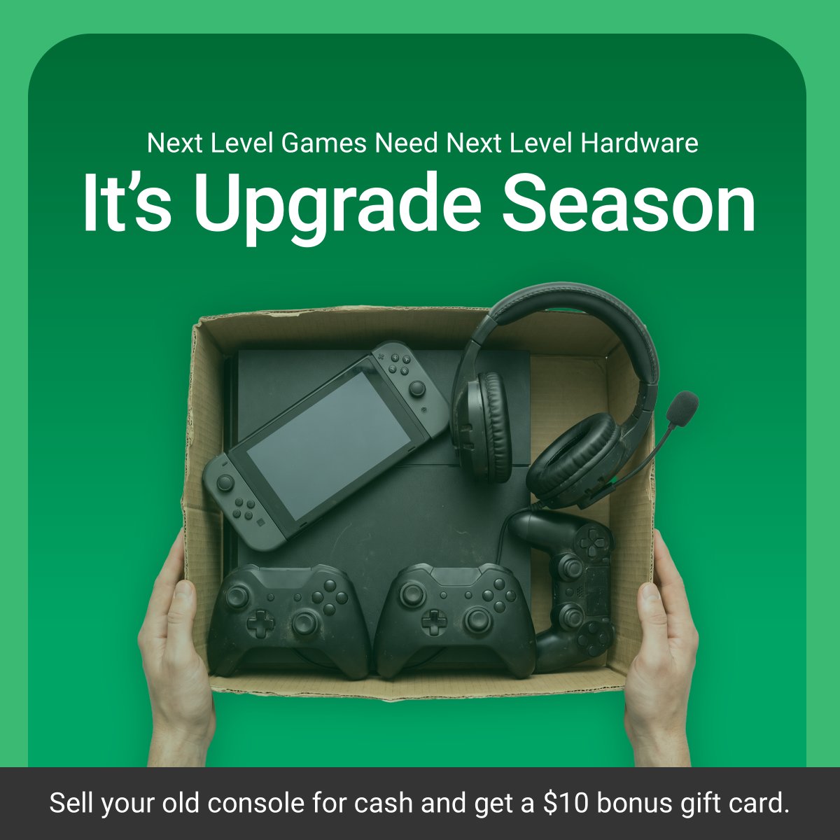 PAYMORESTORES's tweet photo. New games demand more from your hardware. 🎮 If it’s time to level up, your old console can help fund the move.
Sell your old console for cash at PayMore and get a $10 bonus gift card. 💵
This limited-time offer ends November 20.
#PayMore #LevelUp #Gaming #ConsoleUpgrade #SellYourTech