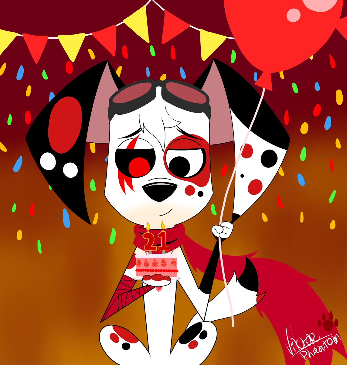 ViktorPhantom05's tweet photo. Another year, Another Day has come! 

I couldn't be happier to keep up spending time with this amazing community. Thank you all so much for always being so supportive, Love and the support with my art in the 101 DS community! 
Here’s to another great year ahead! 🎈❤️🎂🐾🎉

#101DalmatianStreet #Save101DalmatianStreet #101DS #HappyBirthday #DisneyPlus #Disney