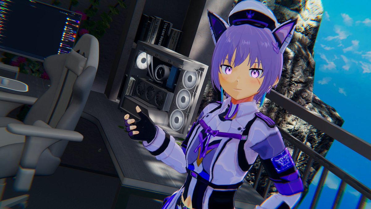 9696sans's tweet photo. 新しいアバター出来た！
今のところ特にアイデアが出てこないのでしばらくはお休みかも？

#VRChatPhotos https://t.co/3AbCSzCAXH