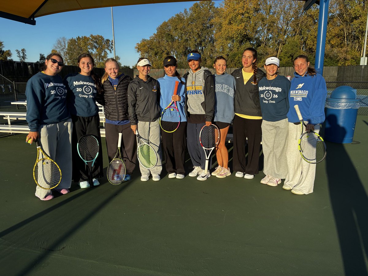 Muk_Tenn1sGirls's tweet photo. All the best to our squad as we host today’s WIAA Sub-Sectionals!!!
Stop out on the west end of campus to watch these ladies! #LetsDoThis https://t.co/Uo0SRO6cEA