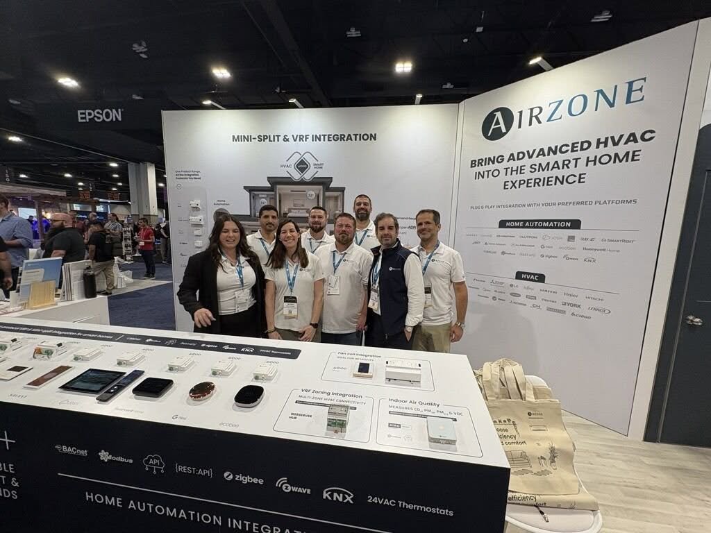 AirzoneControl's tweet photo. 💡 Discover our takeaways from CEDIA 2026 in our latest blog post. 📚

Bi-directional #HVAC integration, 250+ compatible brands, 40+ integration options, and the award-winning AirQ sensor, coming in early 2027. 💨

Read more 👉 https://t.co/ARcM9KtXJD https://t.co/MgKtbP2WIl