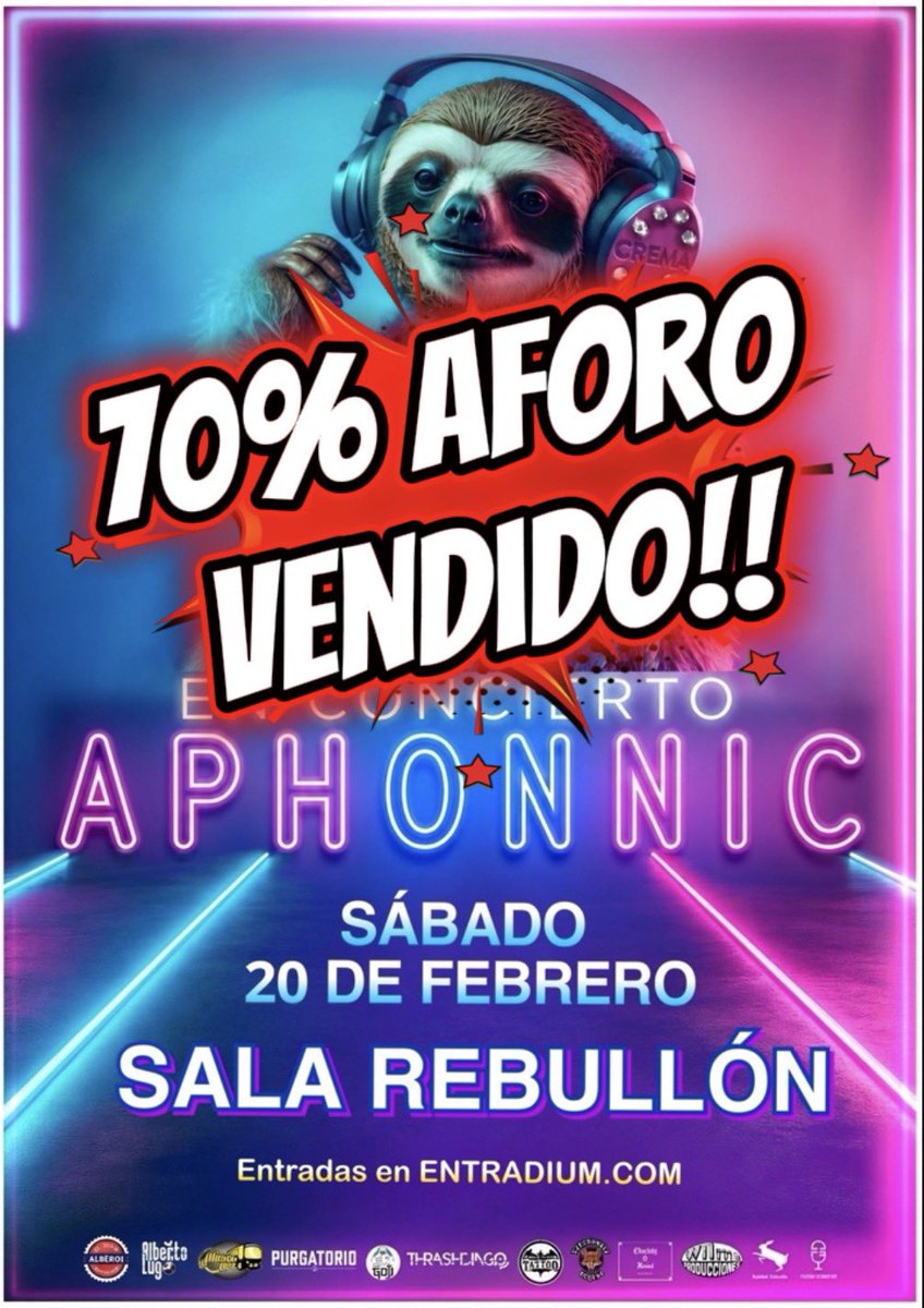 aphonnic's tweet photo. 70% aforo vendido, gracias 😍❤️

Últimas entradas 

https://t.co/ejKV043hEd https://t.co/XIaQZ5Vfqp