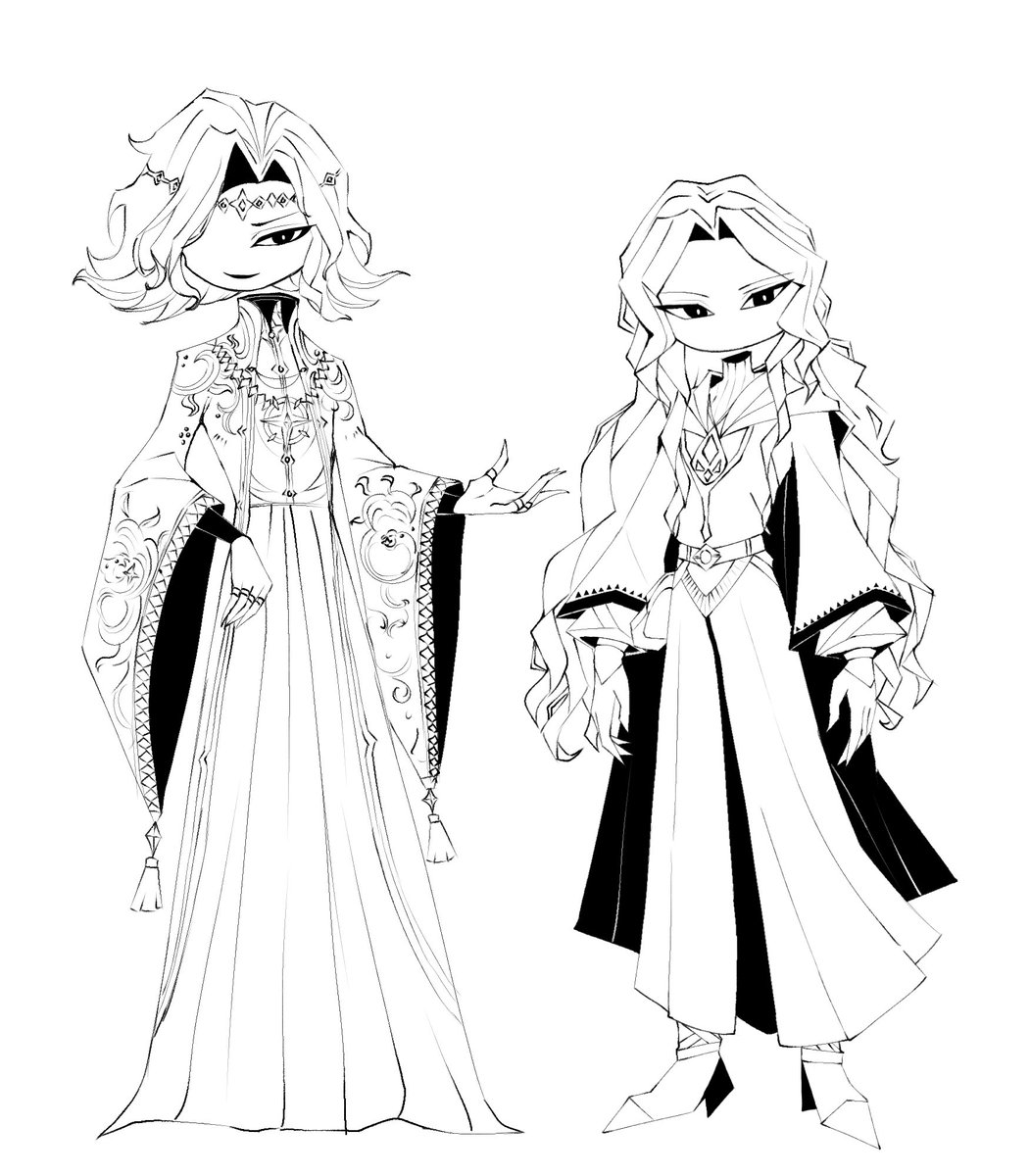 zankouii's tweet photo. Tried drawing Cyran and Merlin in the FPE art style a few days ago. They look kinda off…🤧 https://t.co/xR7WJ53d1h