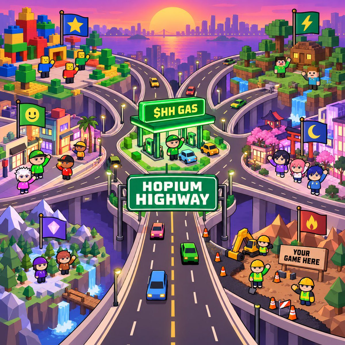 perpz_apt's tweet photo. Game builders, the Highway is open. 🛣️

We built the engine and the first game as a proof of concept which was is @Hopiumhighway 

Now we want you to come build on it.

Bring your game, your world, your ideas. Our AI model helps you build, and the Highway gives your game a place to live.

We built the first one. Come build the next.