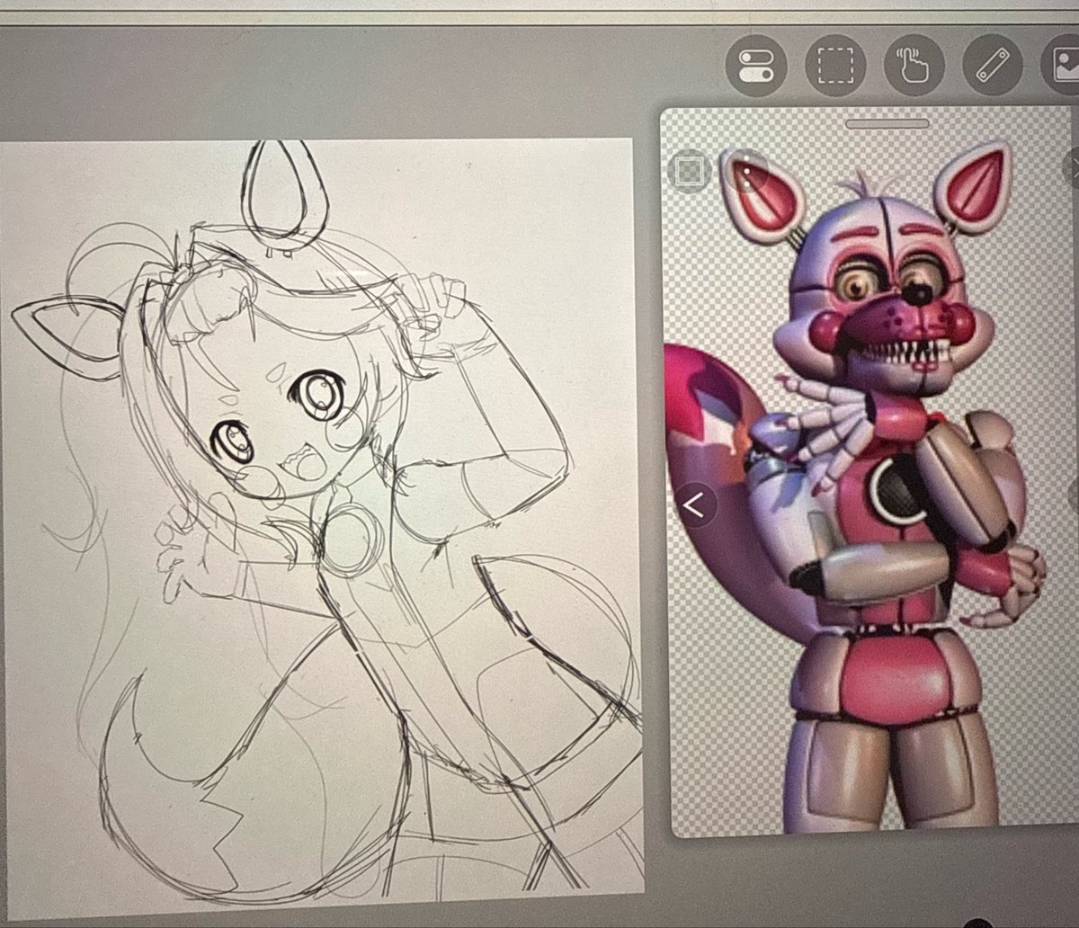 buchi_snoochi's tweet photo. Wip com! :} this one was really fun and unique!!!! The character is cosplaying 🩷 https://t.co/gtyVLQNdM9