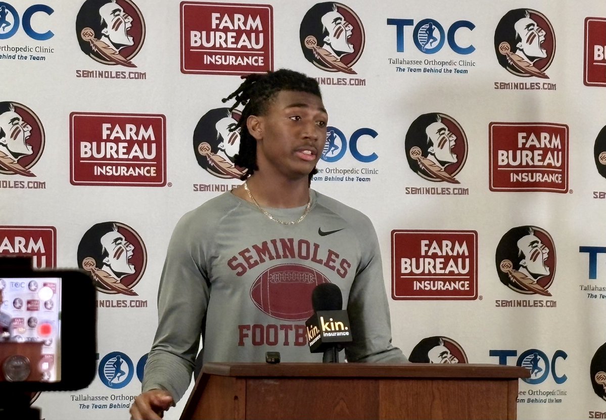 Warchant's tweet photo. FSU WR Micahi Danzy says Saturday’s game felt like old school FSU football, with both sides of the ball dominating.

Says they now want to show they can dominate on the road.

More updates at https://t.co/SQ3HYfuM9h https://t.co/SUnngPfYZJ