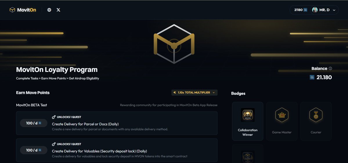 NTDCeo's tweet photo. @MovitOn_P2P Millions travel daily — most spare luggage goes unused.

AI matches senders with verified travelers. Smart contracts secure everything.

Beta is live. Earn quest rewards for the airdrop.

Download → https://t.co/uXnTWz0s5K
-
Note: Always your DYOR. NFA https://t.co/w7PzWKCTkV