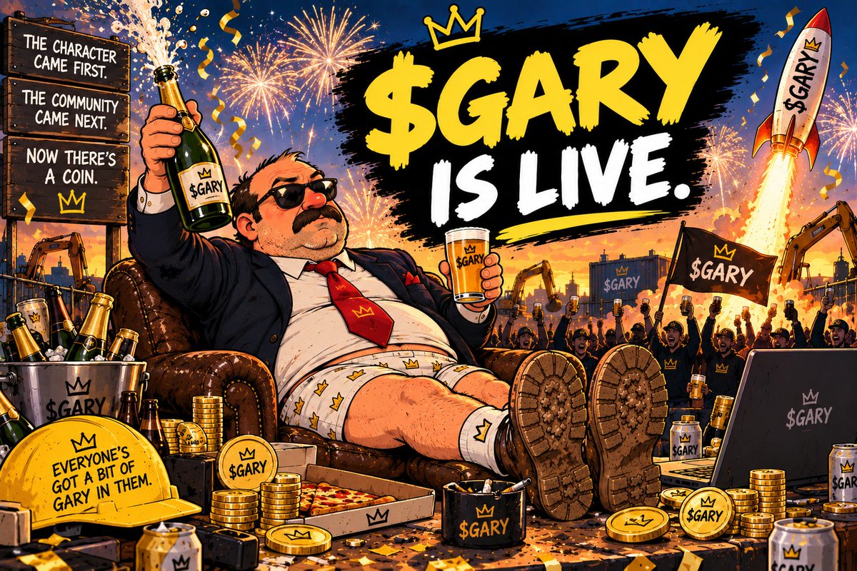 GaryTheToken's tweet photo. FUCKING HELL. WE'RE LIVE. 🍺
$GARY has officially launched.
Just a bloke who somehow ended up in crypto.
No presale. No promises. No idea what he's doing here.
🍺 100% of creator rewards go to $GARY holders.

Official CA:
BVRGKKfz63fCU4bztp2JTxHGCKFkXBHZBqoU32tFpump

Telegram: https://t.co/9UJ4DXEMHR

Everyone's got a bit of GARY in them.
Now apparently you can buy it.