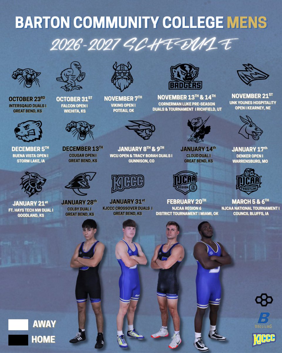 BartonWrestling's tweet photo. The schedule is set. 

#rollcougs | #bartonwrestling https://t.co/A0X21a0PdH