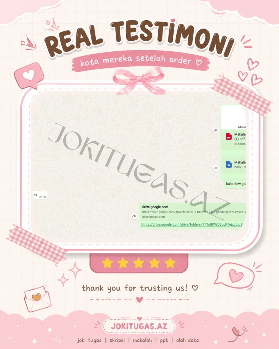 pakcoyummy's tweet photo. untuk joki makalah atau yang lainnya bakal aku sertakan cek hasil turnit dan ai serta sumbernya bakal aku lampirkan https://t.co/2BB0nWWBxi #zonauang #jokitugas #jokiskripsi #bealanjaㅤ https://t.co/6cBmVf9QzM