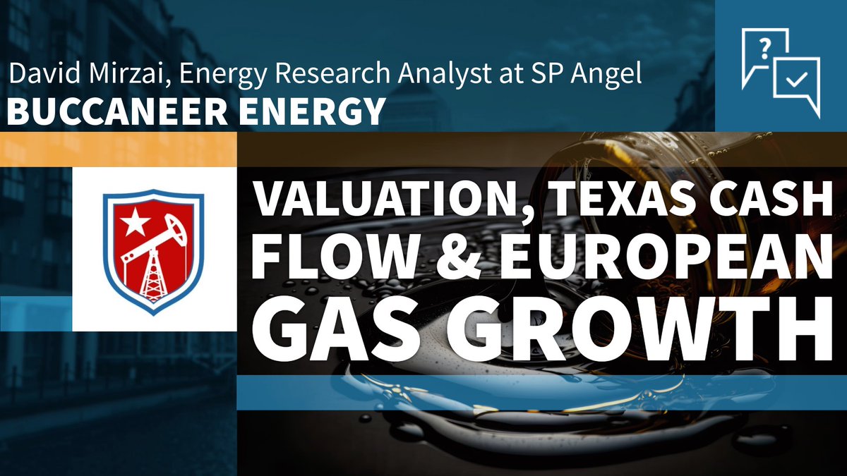 StockBoxMedia's tweet photo. Buccaneer Energy Analyst Sees 4x Upside as Texas Cash Flow Builds

@StockBoxMedia spoke to David Mirzai, Head of Energy Research at SP Angel, about @BUCEplc's turnaround and valuation.

Watch Below⬇️
https://t.co/jb5WDAhSkX

➡️ Valuation gap: Scope for a rerating as Buccaneer delivers.

➡️ Texas growth: Higher production could drive stronger cash flow.

➡️ European gas: New opportunities offer significant upside