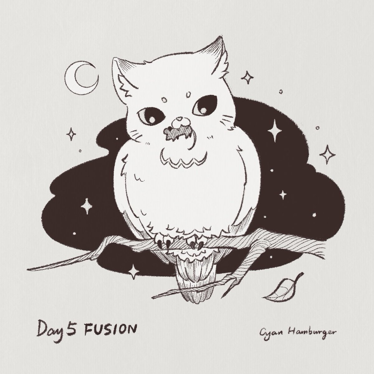 cyanhamburger's tweet photo. #VGtober26 Day5:Fusion 
Meowl ✨ https://t.co/bOAsitErUX