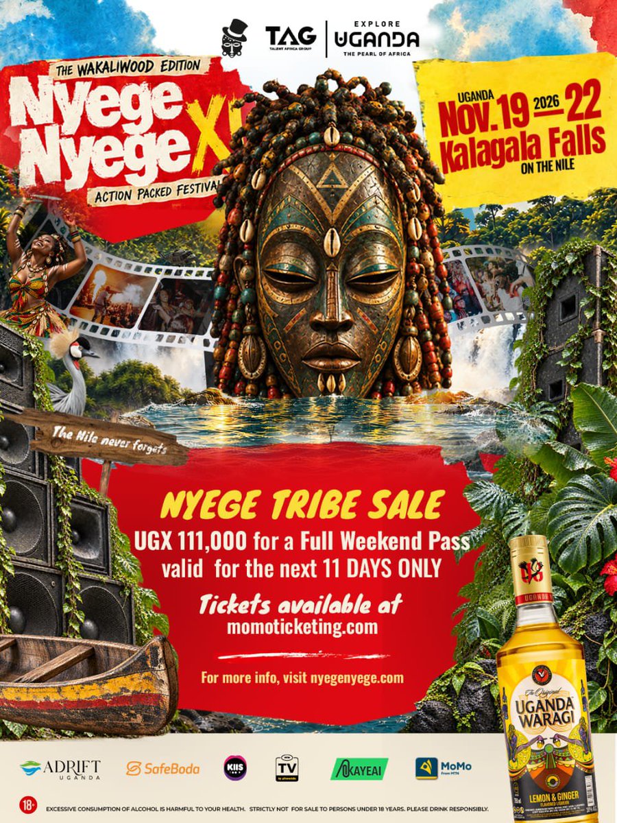 OpoyaFrancis's tweet photo. Your salary just came? Perfect timing 🥳😅 #NyegeNyege2026 just dropped the NYEGE TRIBE SALE. At only UGX 111k for 19-22 Nov. Offer lasts for 11 days only. 111k. it's not a coincidence 😍 it's is your sign. Tap https://t.co/pD0mCnVSj1 ASAP for a 🎫  

#NyegeNyegeXI 
#TagEvents https://t.co/QckJO5qa9I