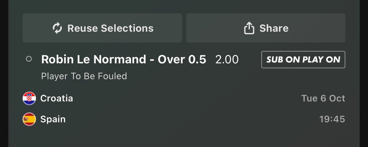CDSpicks's tweet photo. 1U - Bet 365 

Le Normand has won 1+ foul in 9 of his last 12 national games including SS. He won 2 fouls against Czech last week. 

Croatia forwards all have high foul rates which makes this one much more interesting 

Strong chance he won’t start, but it’ll void anyways

@StatsHubCom