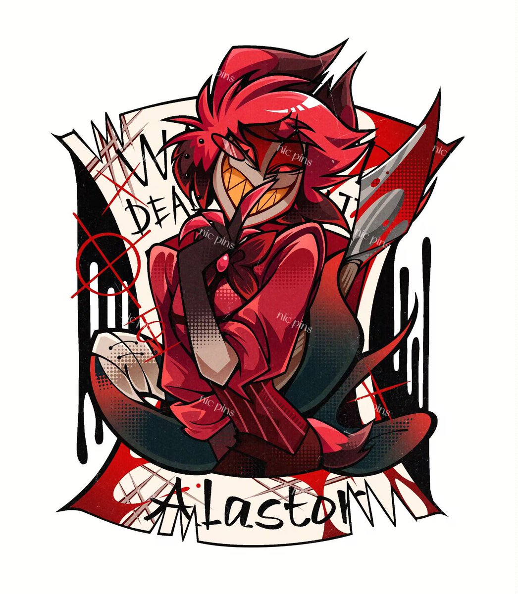 nichpipi's tweet photo. Dear everyone～💕 New interest check: Halloween Hazbin Hotel Alastor metal pin!
The first wanted is Mister Alastor, the killer.
Please leave a comment if you like him.
You may view the alternate slightly horror variant on my IG.
 
#HazbinHotel #Alastor #Pins #HazbinHotelFanwork https://t.co/b0XhoBwyWi