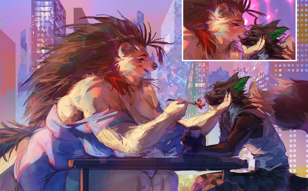 Song_Thrush_'s tweet photo. R. I. P. the cake, strawberry date!

@Stupid_Lynx_ and me maded for Chado! https://t.co/IETTNHlh5K
