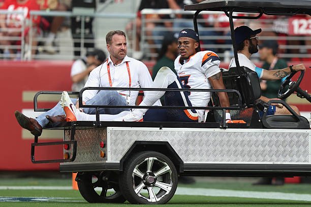 AdamSchefter's tweet photo. Broncos WR Pat Bryant sprained his ankle during Sunday’s loss at San Francisco, and now is expected to miss “a few weeks” per source. https://t.co/uwZA3UYou2