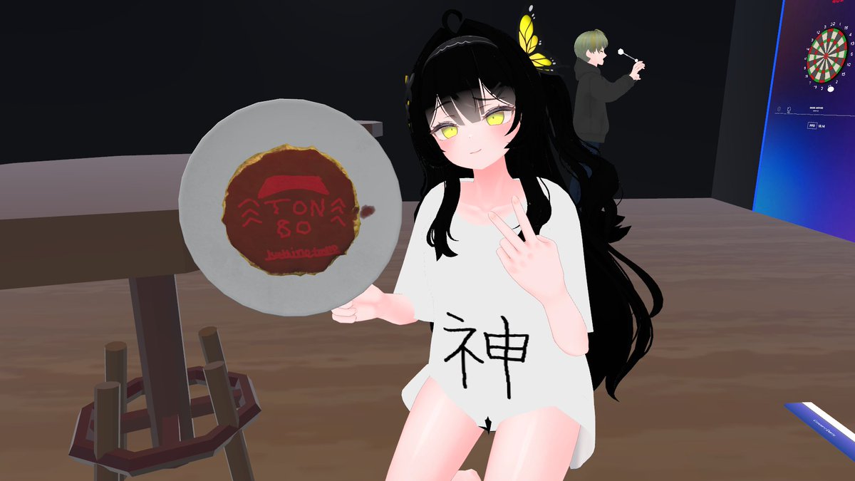 VRC_ton80's tweet photo. 本日の営業にお越しいただきありがとうございます
次の営業は10/12です
kakinotaneさんTON80賞おめでとうございます
次の挑戦もお待ちしております　#VRChat #TONパチ https://t.co/Ji1gtd7zg9