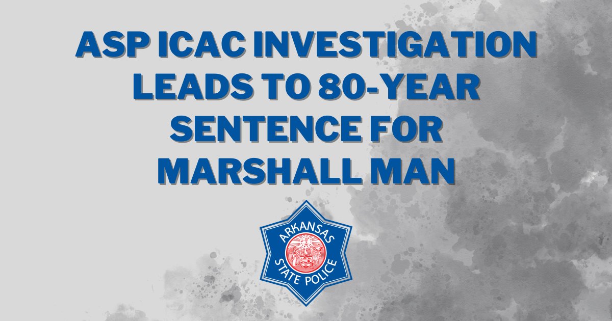 ARStatePolice's tweet photo. Richard Allan Bradley, 34, of Marshall, pleaded guilty on Sept. 28, to 40 felony counts involving CSAM, &amp; was sentenced to 80 years.
ASP's ICAC Task Force led the investigation, assisted by other ASP personnel &amp; the Mississippi Attorney General’s Office.
https://t.co/PzHUqTvSXb https://t.co/LvPmrC7sbr