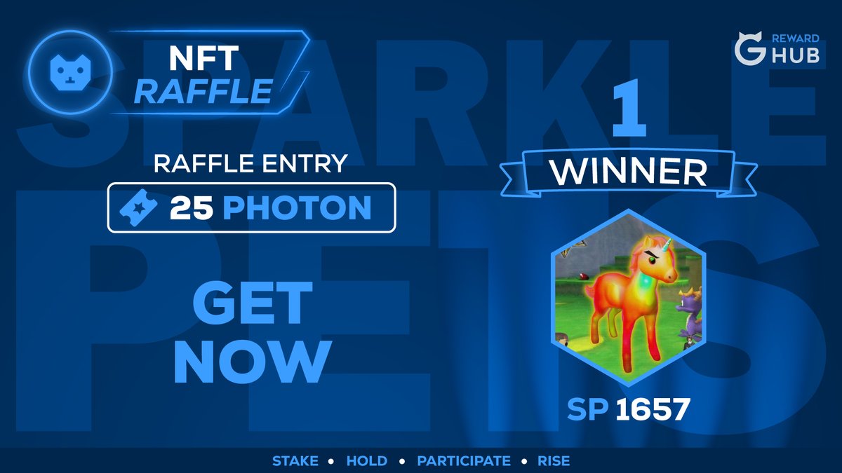 GataDaoZone's tweet photo. Presented by @UnicornioNFT🦄 — your chance to add a Sparkle Pet to your collection starts now!

🎟️ 25 PHOTON = 1 raffle ticket
🔥 One ticket is all it takes for a chance to win.
🚀 More entries. More chances. More excitement.

✨ Enter. Get lucky. Win a Sparkle Pet.

🔗 https://t.co/eMPjloS98A