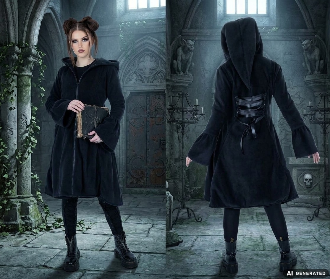 PunkGothicShop's tweet photo. Märchenmantel Verity ❤️
https://t.co/W9jvGH6nxo
Weicher Fleecemantel mit langer Kapuze und ausgestellten Ärmeln. Durch die Rückenschnürung kann die Taille betont werden.
#gothicmantel #gothicgirl #gothicgirls #gothicshop #gothics #gothicstyle #gothicstore https://t.co/d1DFo87dQW
