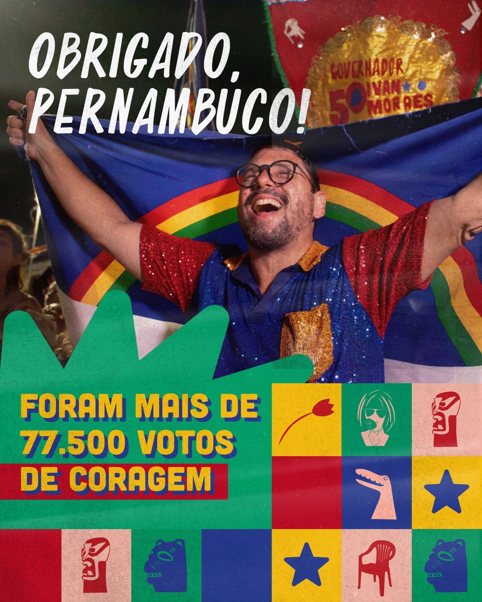 ivanmoraesfilho's tweet photo. Valeu, gente! Campanha linda, missão cumprida e vamo simbora eleger Lula, tarefa principal desse ano. Em Pernambuco, foram mais de 60% de votos 13. Bora passar dos 70%? Já tou em campanha! https://t.co/fmy9mADvtO