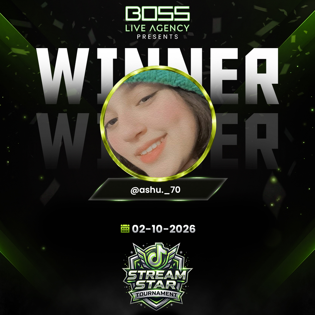 bossliveagency's tweet photo. π WINNER ANNOUNCEMENT! π
Congratulations to @ ashu._70 on an outstanding performance in the Stream Star Tournament! ππ₯
Your dedication, energy, and determination brought you to victory. Keep shining and inspiring!
π
02 October 2026
#BossLiveAgency #StreamStarTournament https://t.co/kPytVnshBQ