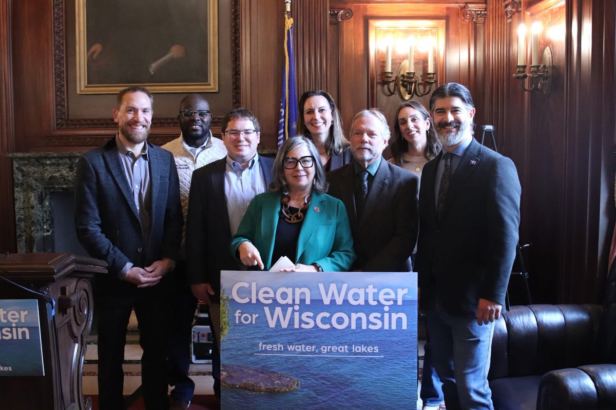 AssemblyDemsWI's tweet photo. Legislative Democrats know that every household deserves access to safe, clean drinking water. 

We proudly introduced legislation to address PFAS contamination, fund lead lateral replacement projects, and establish a well-testing grant program. https://t.co/lhaAu2yov5