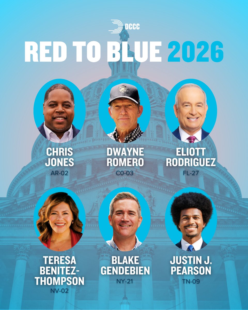 dccc's tweet photo. LESS THAN A MONTH TO GO, AND OUR TEAM IS STILL GROWING. 💪

Six more Democrats are in the mix to flip House Republican seats, fight for working families, and help take back the House.

More candidates. More seats in play. More momentum. https://t.co/RrzhpLhmpH