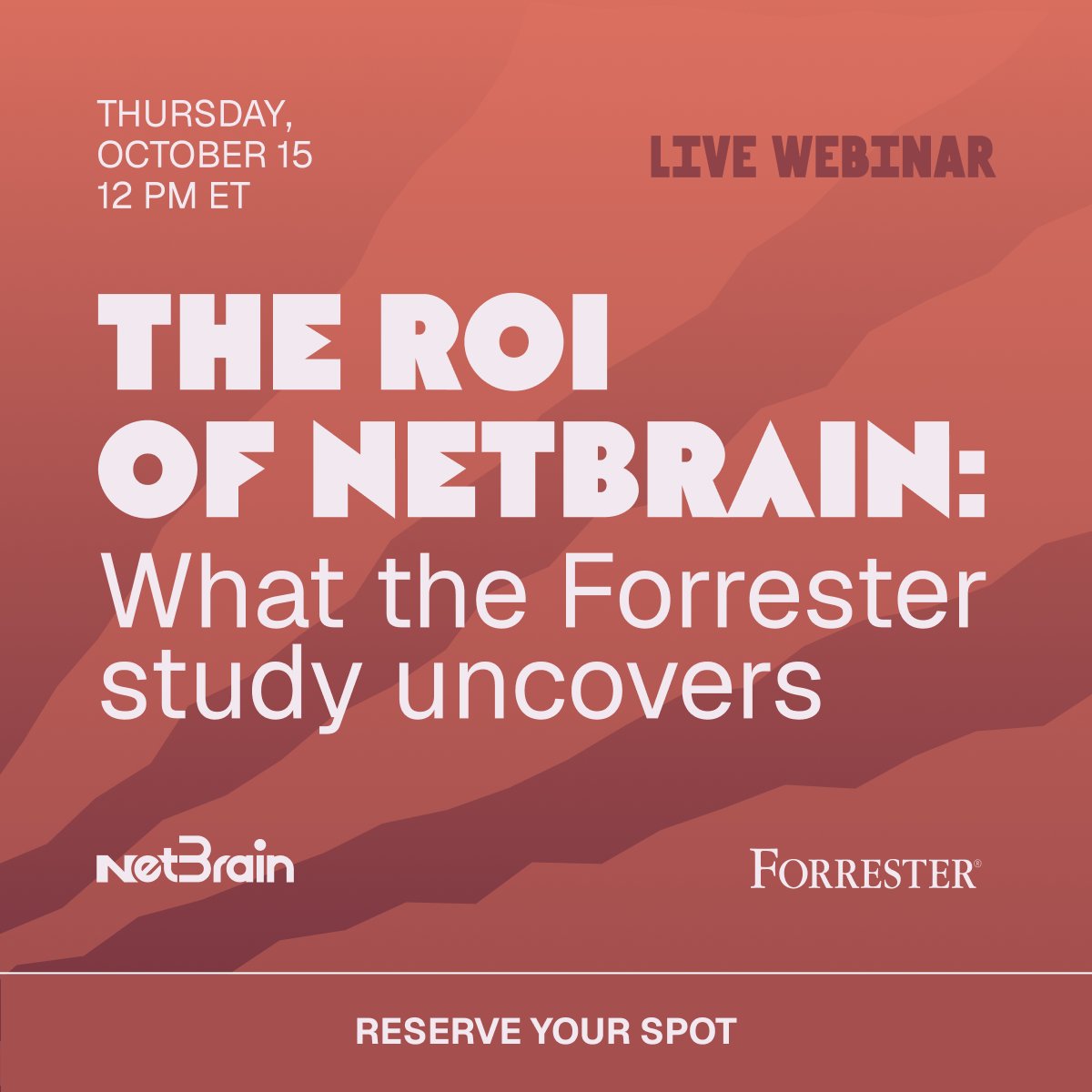 NetBrainTech's tweet photo. What goes into a 241% ROI for a network team? On Oct. 15, NetBrain and Forrester will unpack the benefits, costs and financial model behind the TEI study, and how to estimate ROI for your own organization. 12–1 PM ET. Save your seat: https://t.co/9Lie4nKFma https://t.co/XMPlba2mWm