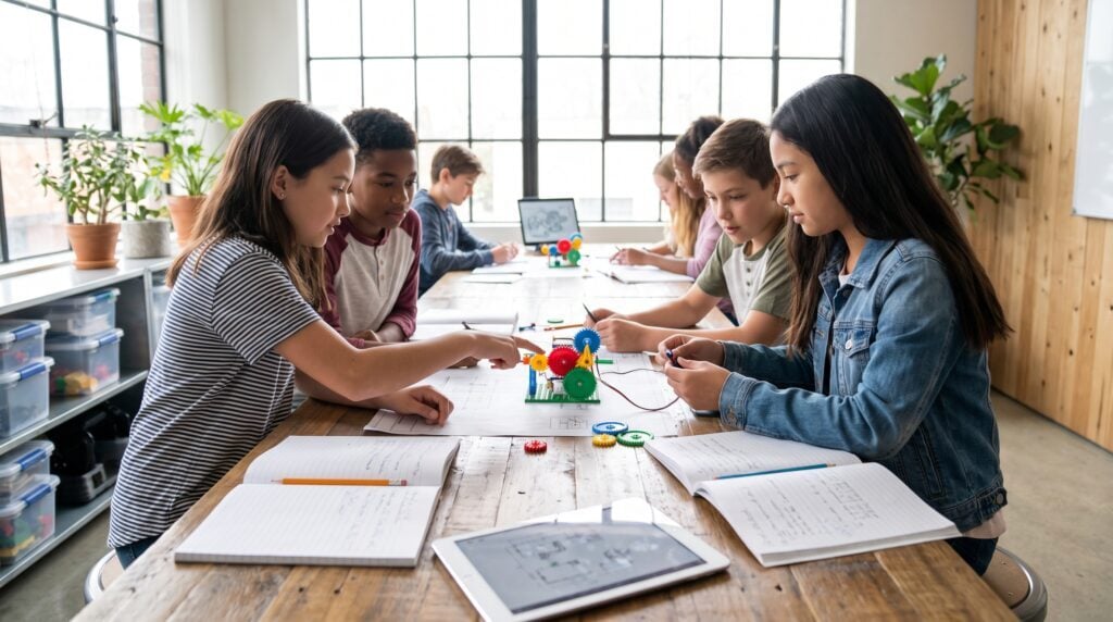 OTIS4educators's tweet photo. Touch, build, and learn! Discover how a hybrid project-based learning model boosts student engagement and retention in STEM. Ready to explore hybrid PBL for your district? Read our full guide here: https://t.co/JkuOIB7Avl #STEM #ProjectBasedLearning #iBlocks #Teq https://t.co/45dszigrK6