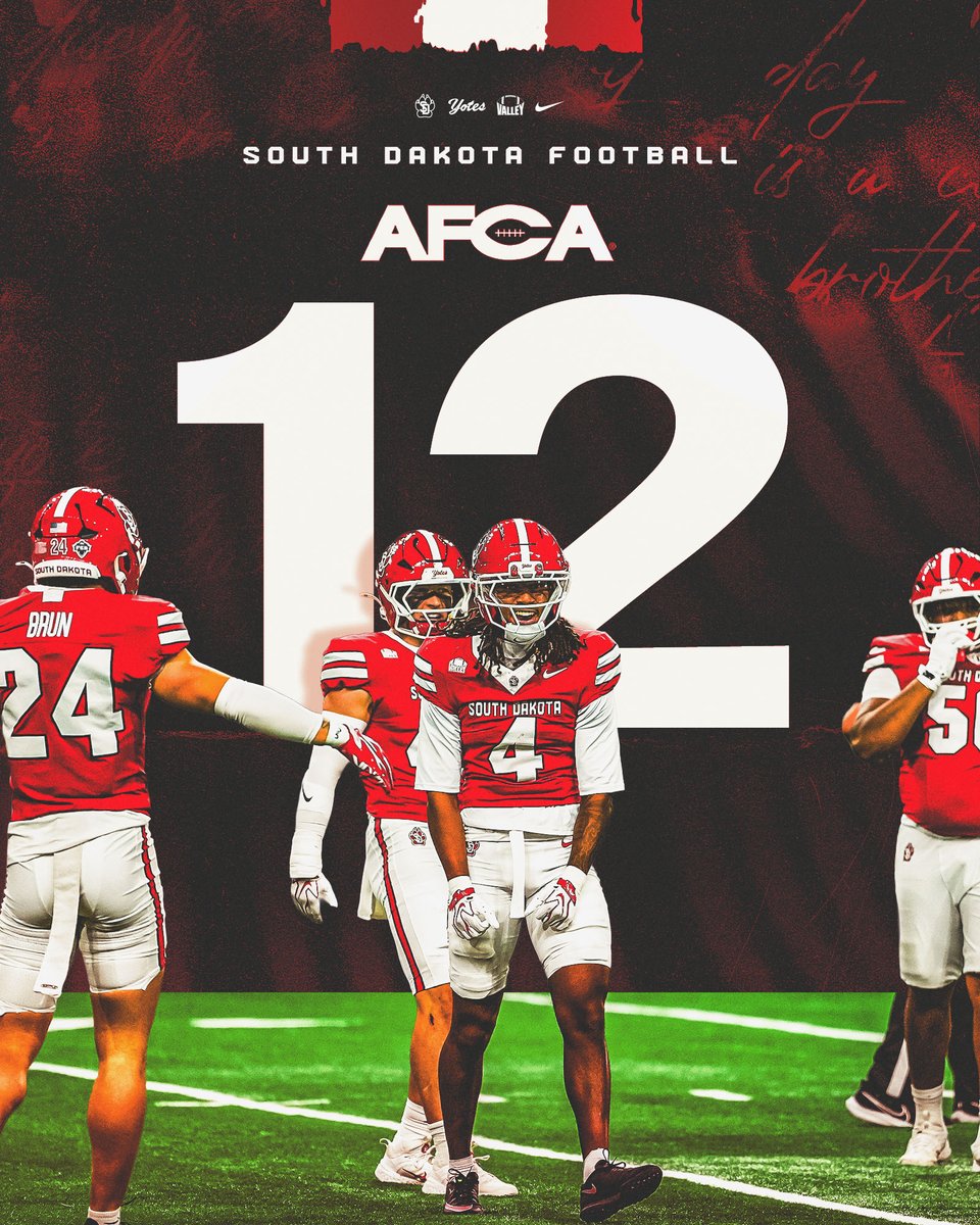 SDCoyotesFB's tweet photo. Great week to come check out the ππ¨π©-ππ ranked Yotes this weekend!
ποΈ Β» https://t.co/Isdi7BFLdJ
#GoYotes x @OptaAnalystFCS https://t.co/FMzAgbgFEg