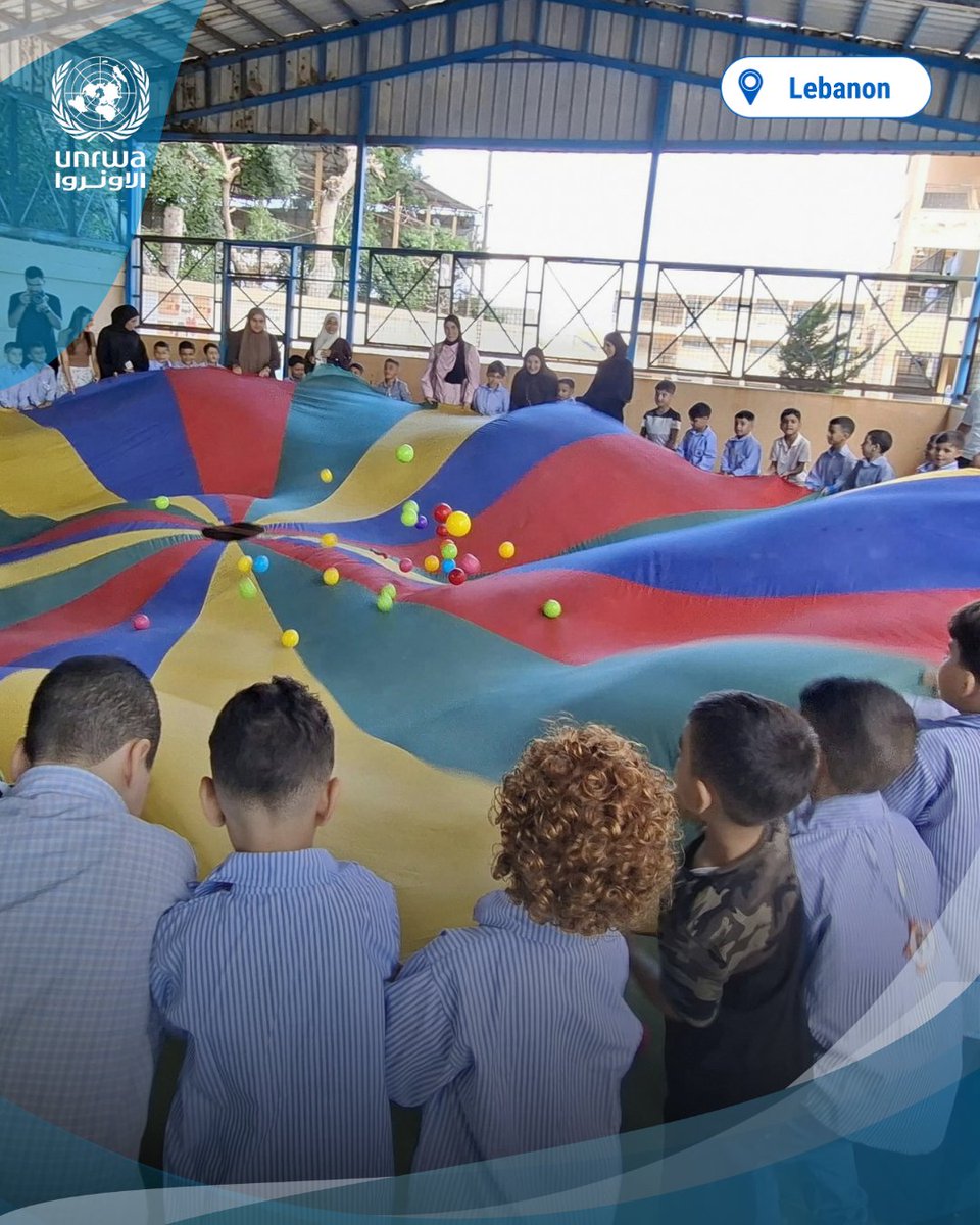 UNRWA's tweet photo. Back to school! In #Lebanon, UNRWA welcomes back over 35,000 #Palestine Refugee students to our 59 schools. 

UNRWA remains the main provider of education for the Palestine Refugee community in Lebanon. 

Education is more than learning. It is protection, resilience and hope. 

Every child deserves the opportunity to learn, grow and thrive. 

#UNRWAworks #FundUNRWA