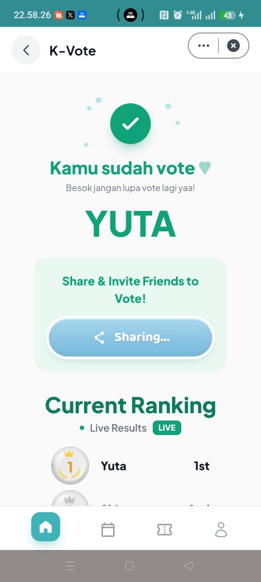nightvelix's tweet photo. Udah yah kaget tadi masih 3 tiba2 1 lope u, udah 3 kali ngevite besok vote lagi semangat semua. https://t.co/Z21NT3TqsR