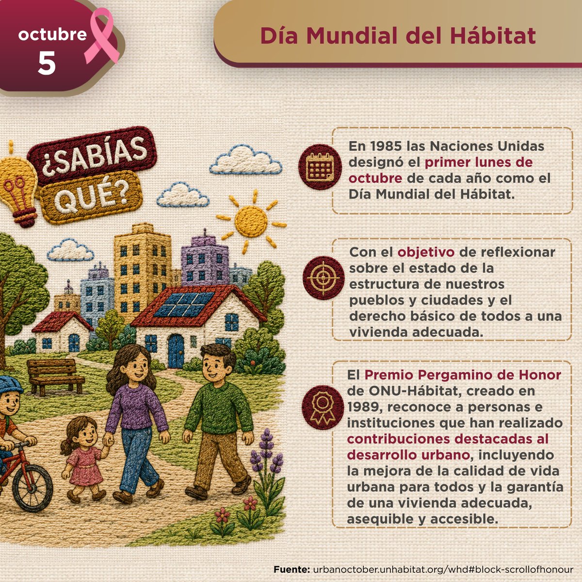 IPSPedomex's tweet photo. 🏘️ Cada primer lunes de octubre, la ONU nos invita a reflexionar sobre nuestros pueblos y ciudades, el derecho a una vivienda adecuada y nuestra responsabilidad colectiva en la construcción de un hábitat digno.
#ComunidadIPSP #OficialíaMayorEdoMéx
#AdministrarParaServir https://t.co/CtH7FuGSJ9