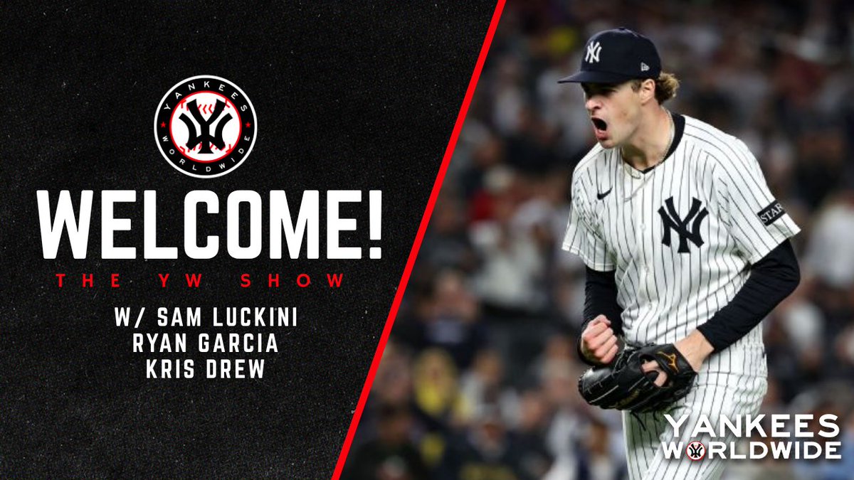 NYYWorldwide's tweet photo. WELCOME TO THE YANKEES WORLDWIDE PODCAST.

- Offense Goes SILENT in Game 1
- Looking Ahead to Game 2 
- Cam Schlittler's Indoor Dominance

Link in the replies BELOW! 👇 https://t.co/xL1QakFiuv
