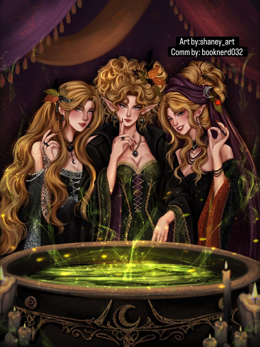 elrielvault's tweet photo. Archeron Sisters for Halloween 🎃 

Art by shaney_art commission by booknerd032 🫶🏻 https://t.co/rPhde46Yjo