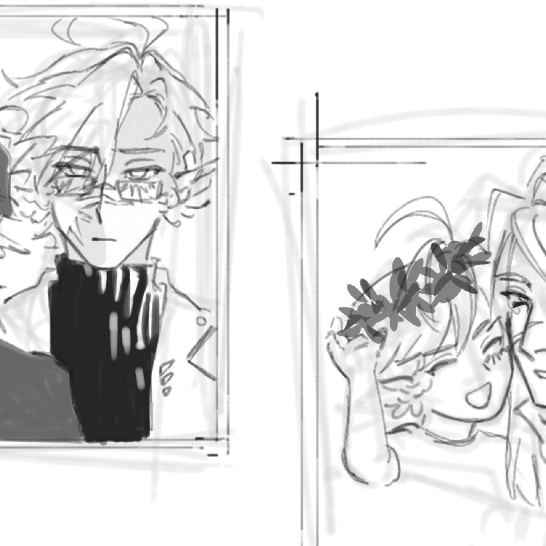 koucae's tweet photo. WIP! was drawing deaged👞🧨 with their older partner, in my hc 🧨 was picked up from the street by 👞 when he was really young, and i think that. it's interesting cuz with young🧨 and old👞 there's a sense of familiarity, they know each other, even if 🧨 thinks that his 👞 looks- https://t.co/miV3wxADg9