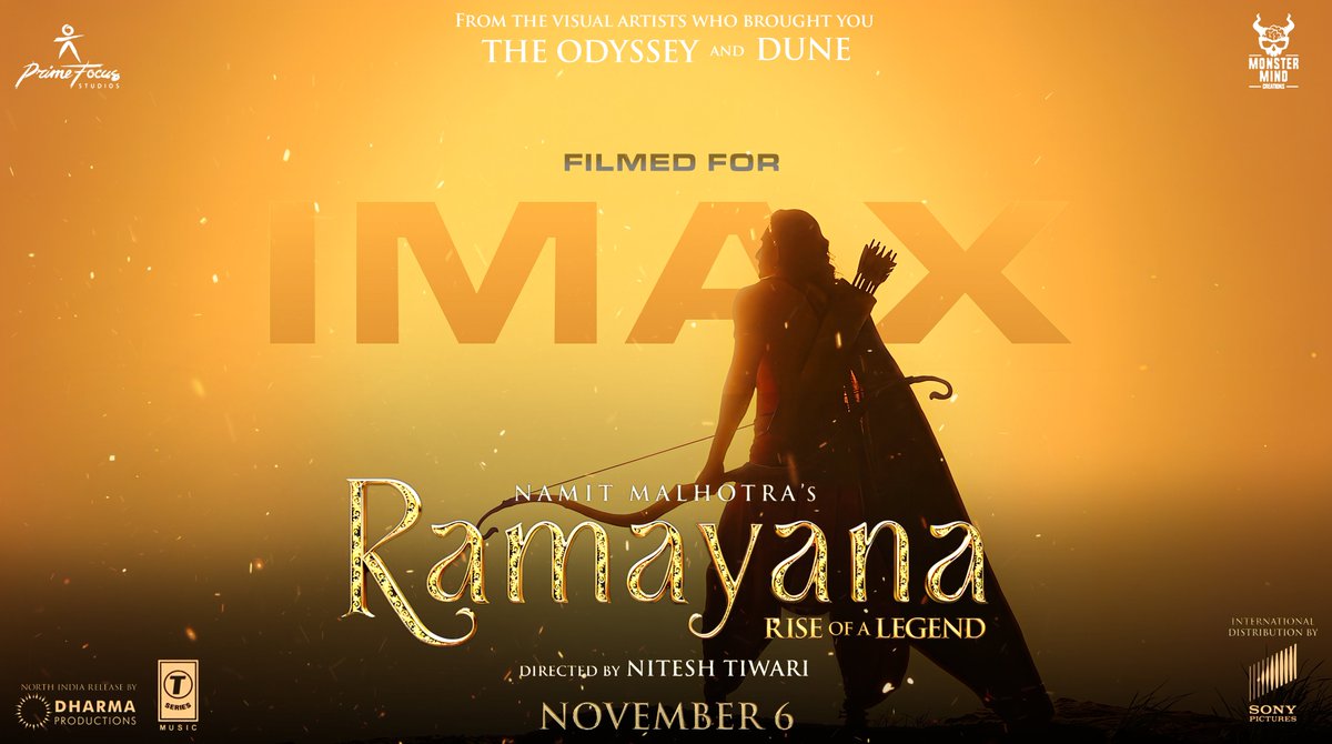 vajraTheAstra's tweet photo. MANKIND'S GREATEST STORY COMES TO LIFE!

FILMED FOR @IMAX | #Ramayana | @WorldOfRamayana https://t.co/QDAE54yZwr