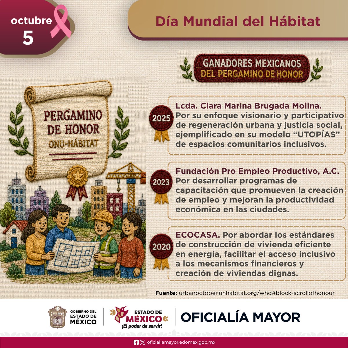 IPSPedomex's tweet photo. 🏘️ Cada primer lunes de octubre, la ONU nos invita a reflexionar sobre nuestros pueblos y ciudades, el derecho a una vivienda adecuada y nuestra responsabilidad colectiva en la construcción de un hábitat digno.
#ComunidadIPSP #OficialíaMayorEdoMéx
#AdministrarParaServir https://t.co/CtH7FuGSJ9
